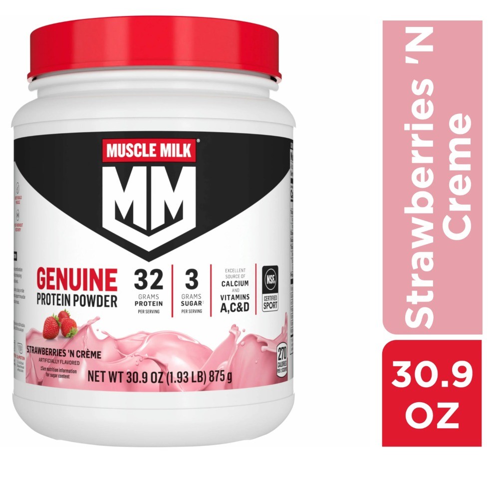 Genuine Protein Powder, Strawberries 'N Crème, 32g Protein, 1.93lb, 30.9oz