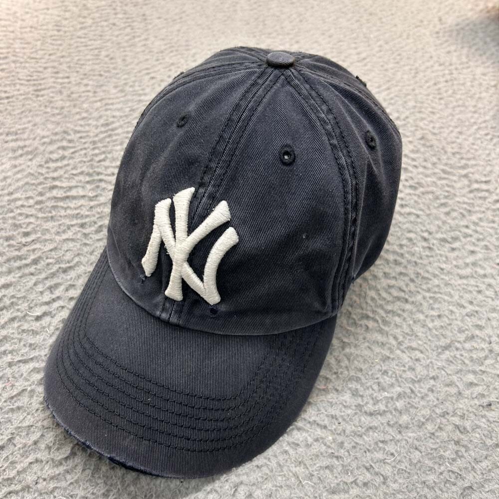 New York Yankees Denim Hat Cap Mens Baseball Cap Large 47 Brand Fitted