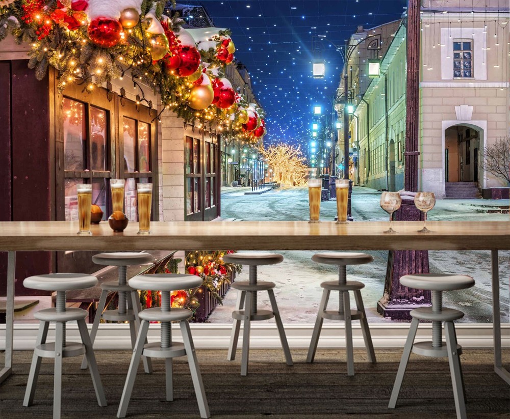 3D Christmas Eve ZHUA47716 Wallpaper Wall Murals Removable Self-adhesive Ann