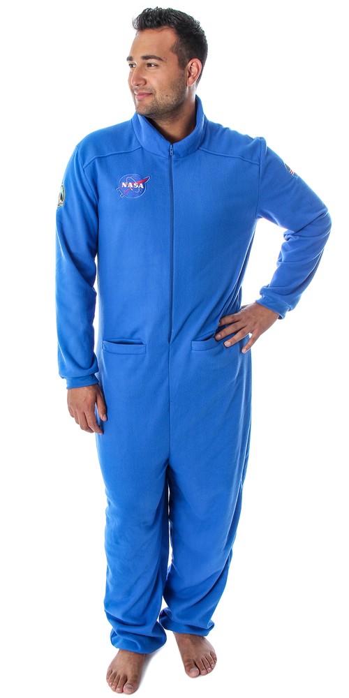 NASA Men's Space Shuttle Astronaut Costume One Piece Pajama Union Suit (L/XL)