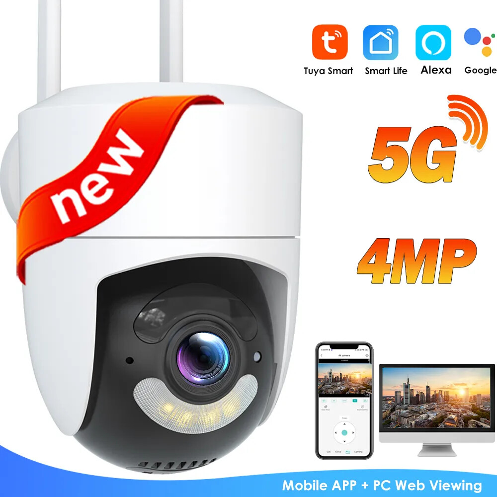 5G WiFi Tuya IP Camera 2K 4MP Security Camera Smart Home CCTV Video Surveillance