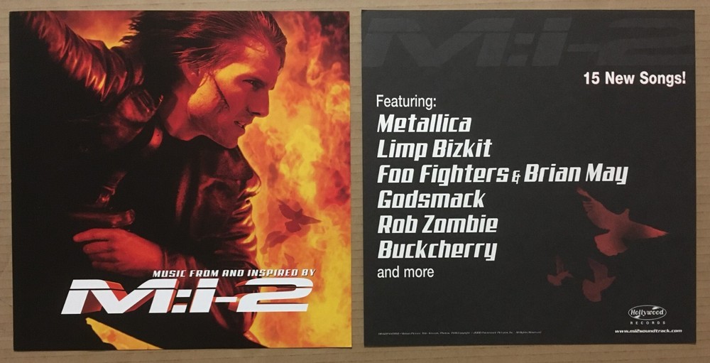 METALLICA Limp Bizkit GODSMACK 2 Sided PROMO POSTER FLAT 4 Mission Impossible CD