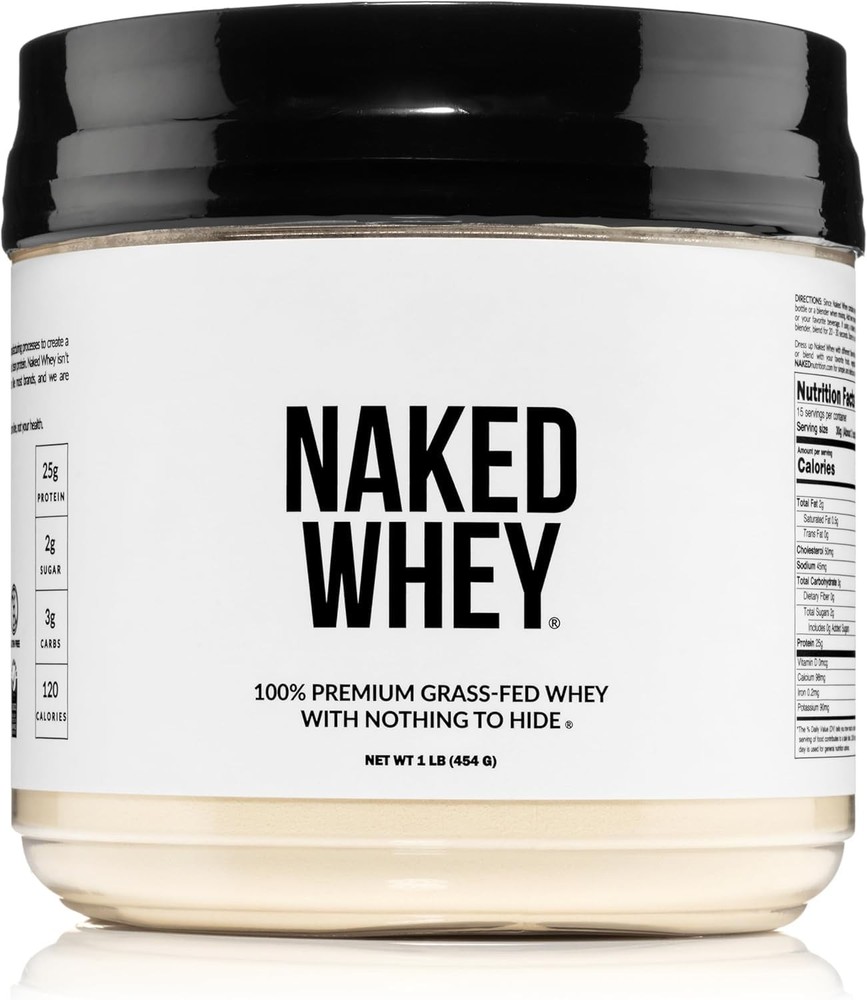 NAKED Whey 1Lb - Only 1 Ingredient, Grass Fed 1 Pound (Pack of 1)