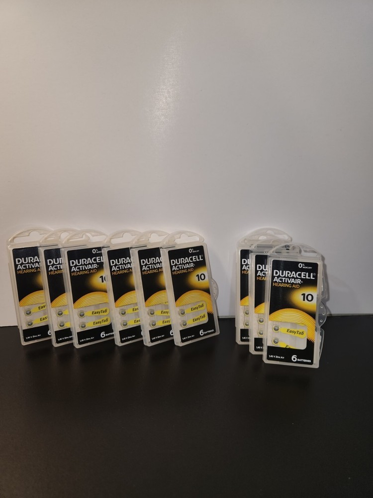 Duracell ACTIVAIR Hearing Aid Batteries Size 10 (54 Batteries)