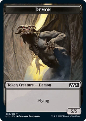 Demon Token x4 - Magic Core Set 2021 - NM-Mint, English - Magic Core Set 2021