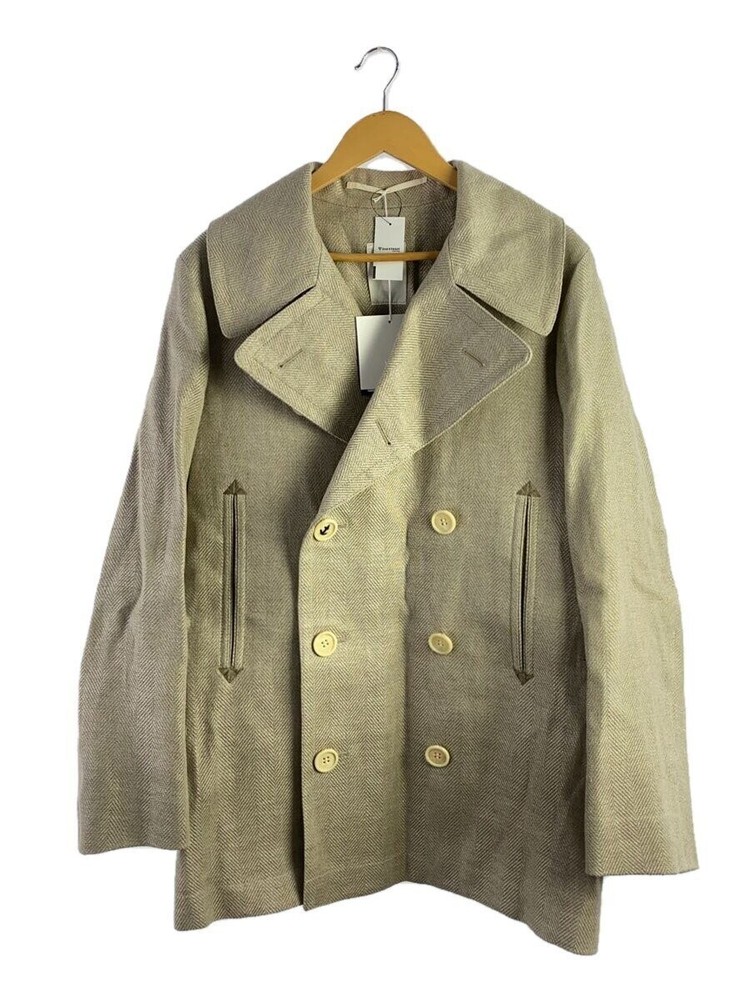 Hum Vent Herringbone P Coat/Pea Coat/2/Linen/Beg/Hv303003Er// 9943