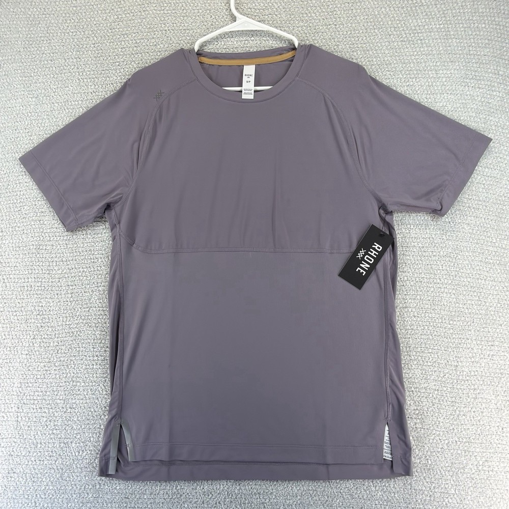 Rhone Extra Mile T-Shirt Mens Small Gray Stone Short Sleeve Athletic Performance