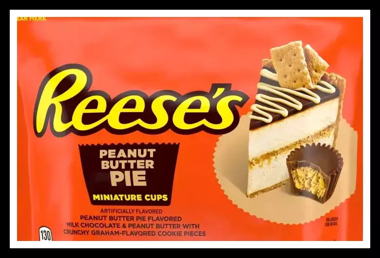 Reese's Peanut Butter Pie Mini Cups 2 LB Candy Bars Bulk Wrapped