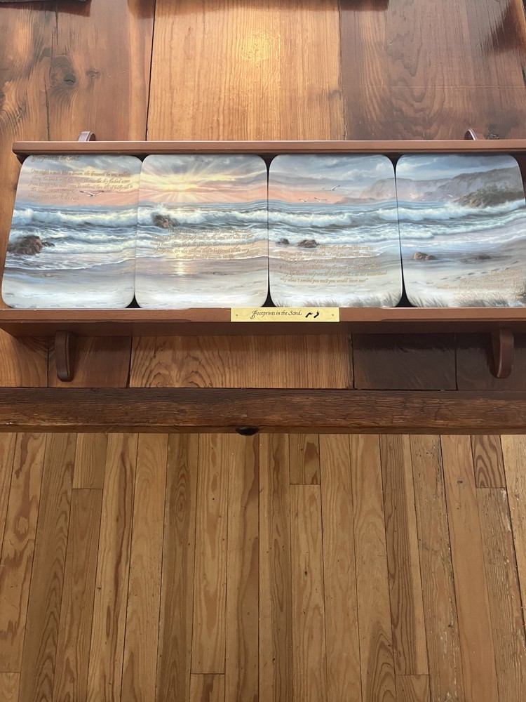 Footprints In The Sand Plaques Bradford Exchange Set 1st,2nd,3rd & 4th Issue