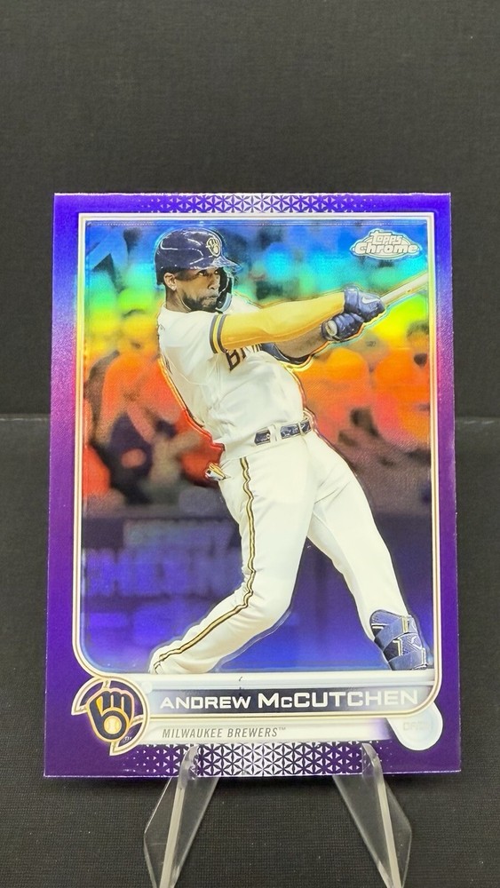 2022 Topps Chrome Update Andrew McCutchen Purple Refractor #USC167 Brewers