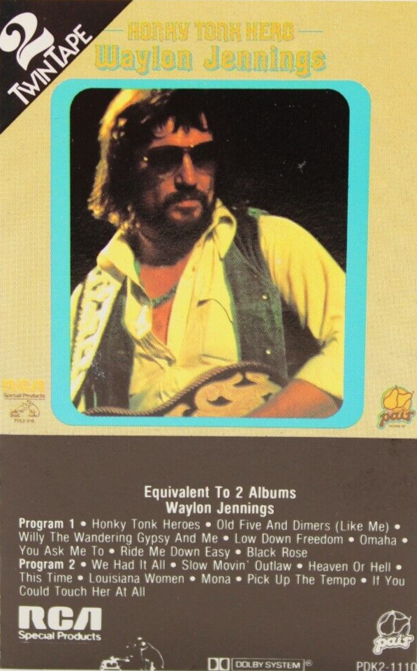 Waylon Jennings Honkey Tonk Hero Cassette Tape Outlaw Country 1985 Tested Rare