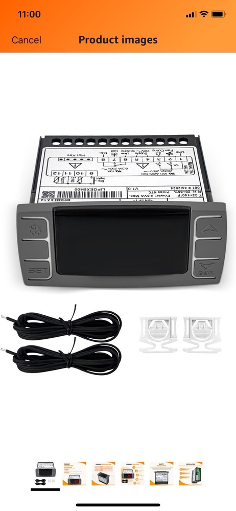 Dixell XR06CX-4N1F1 Refrigerator Thermostat Temperature Controller Black Panel