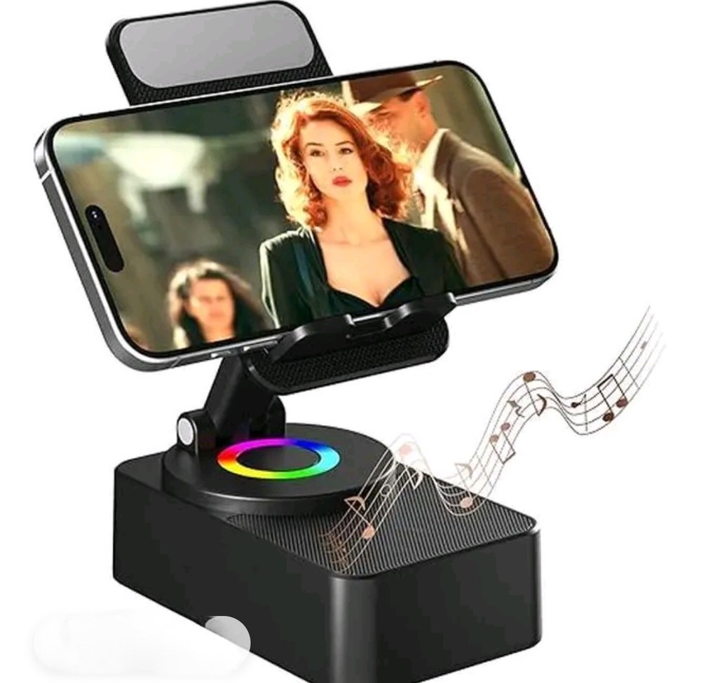 5 in1 wireless induction audio bluetooth speaker Phone Holder Foldable