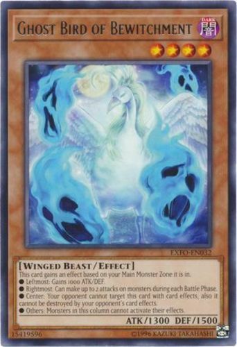 Ghost Bird of Bewitchment - EXFO-EN032 - Rare - Unlimited Edition x3 - Near Mint