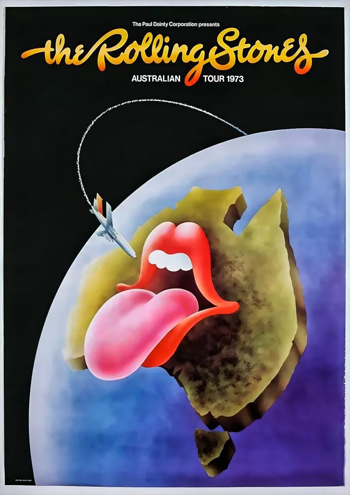 Rolling Stones 1973 Australian Tour Vintage Concert Poster Wall Art 11