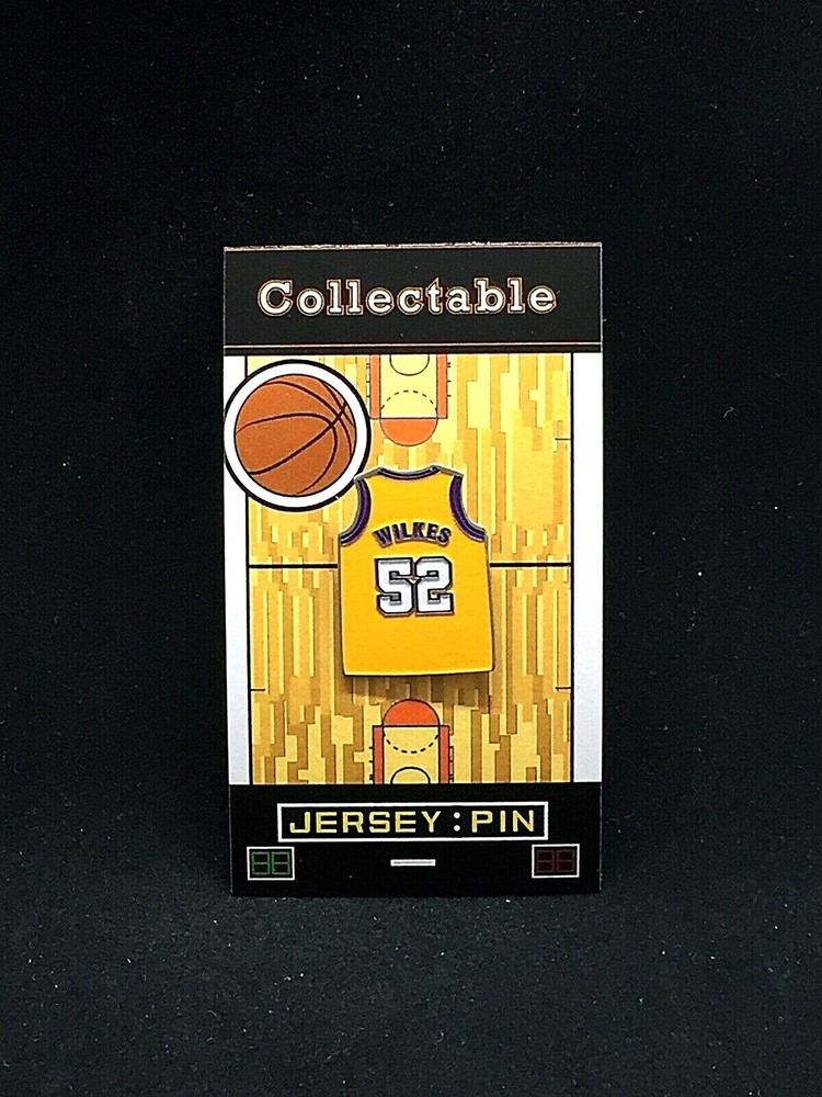 Los Angeles Lakers Jamal Wilkes vintage CHAMPION jersey lapel pin collectible
