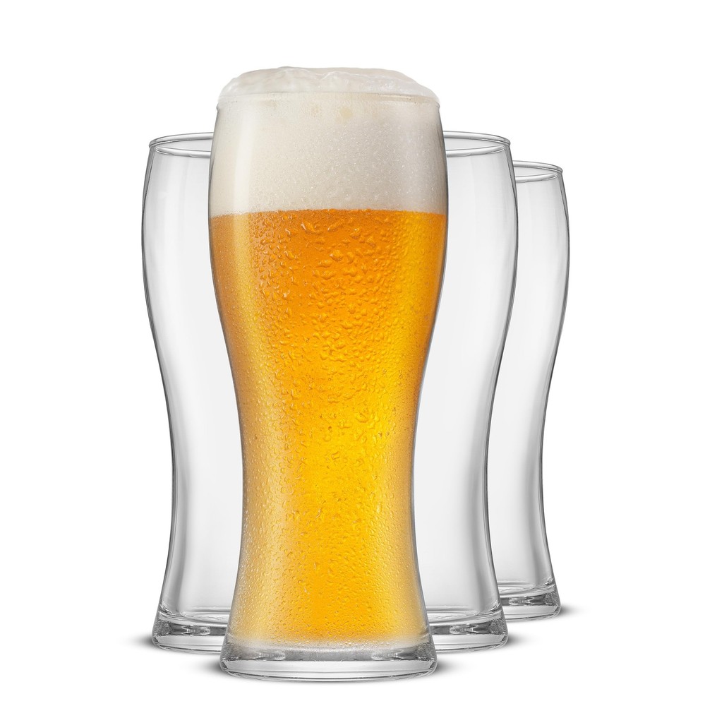 Callen Set of 4 15.5oz Craft Beer Pint Glasses for Pilsner Lagers  