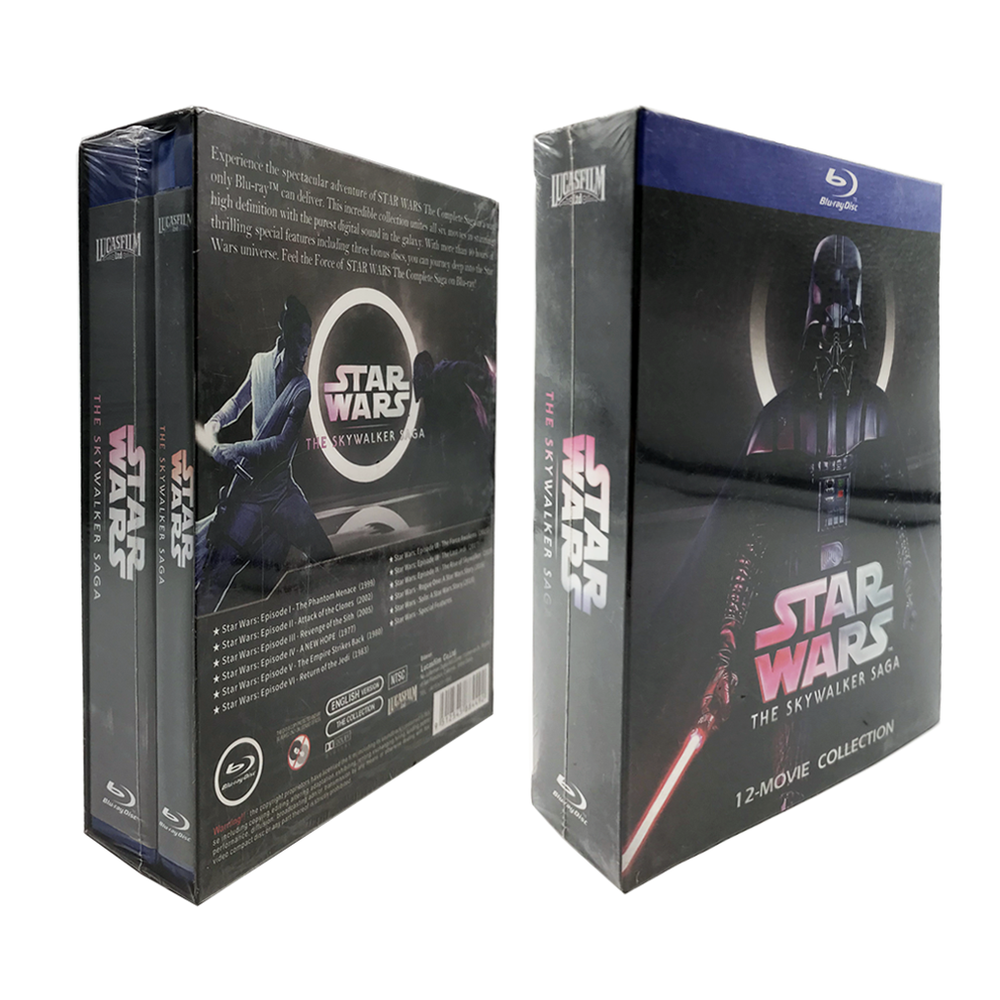 Star Wars The Skywalker Saga 11-Movie Blu-ray Collection 12-Disc Set New Sealed