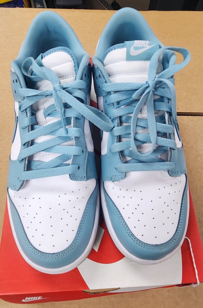 Nike Dunk Low Retro Shoes White Denim Turquoise DV0833-106 Men's Sizes NEW