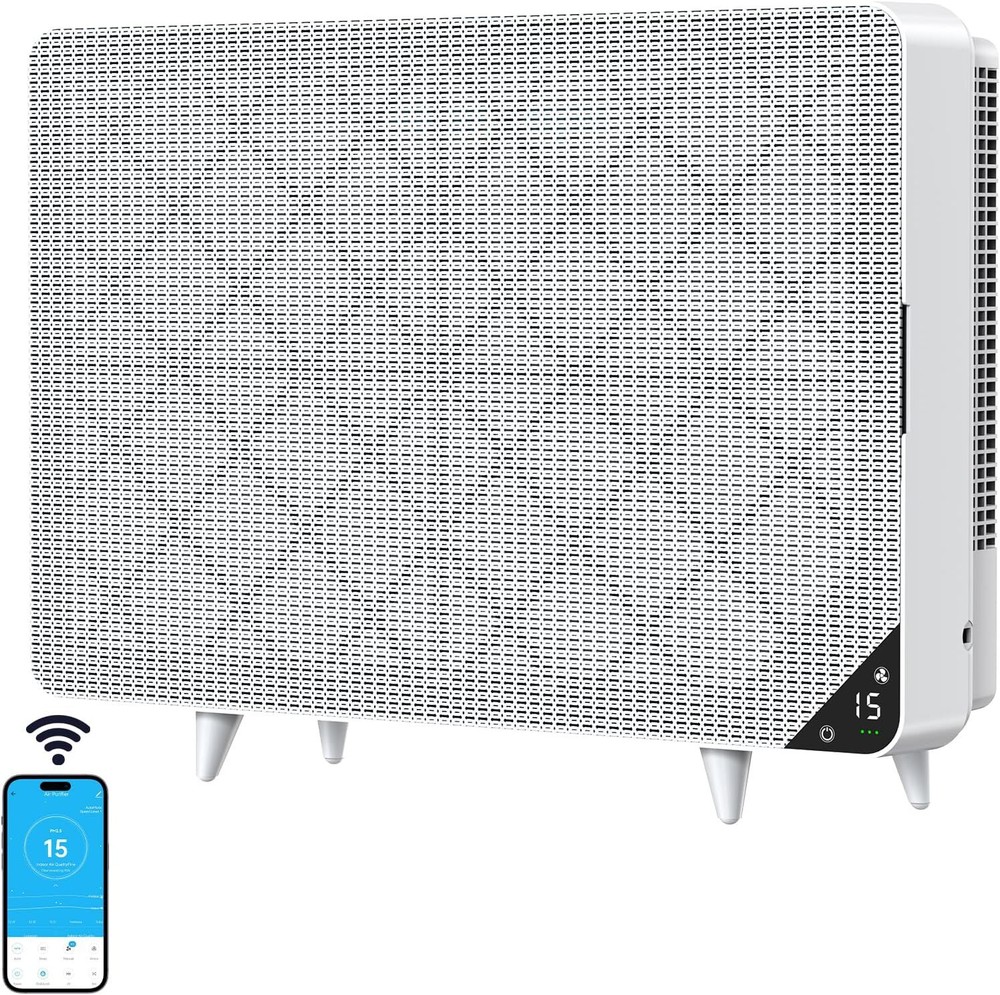 Air Purifiers for Home Bedroom, Wall-Mounted HEPA White and Light Grey