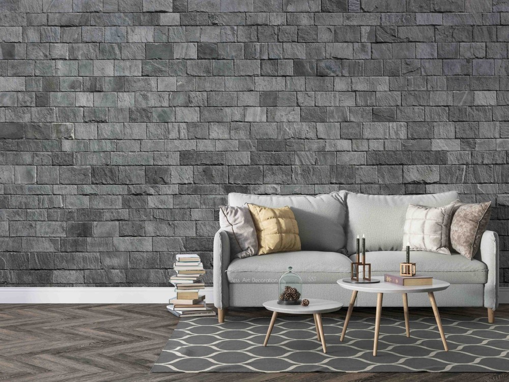 3D Stone Wall Texture Wall Murals Wallpaper Murals Wall Sticker 4