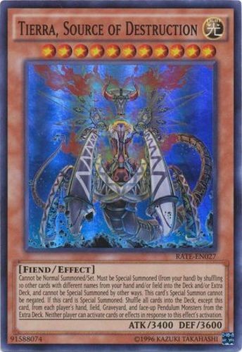 Tierra Source of Destruction RATE-EN027 Super Rare Unlimited Edition Yugioh Card