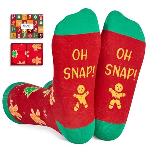 Christmas Gifts Stocking Socks For Men Women - Gingerbread Secret Santa Socks