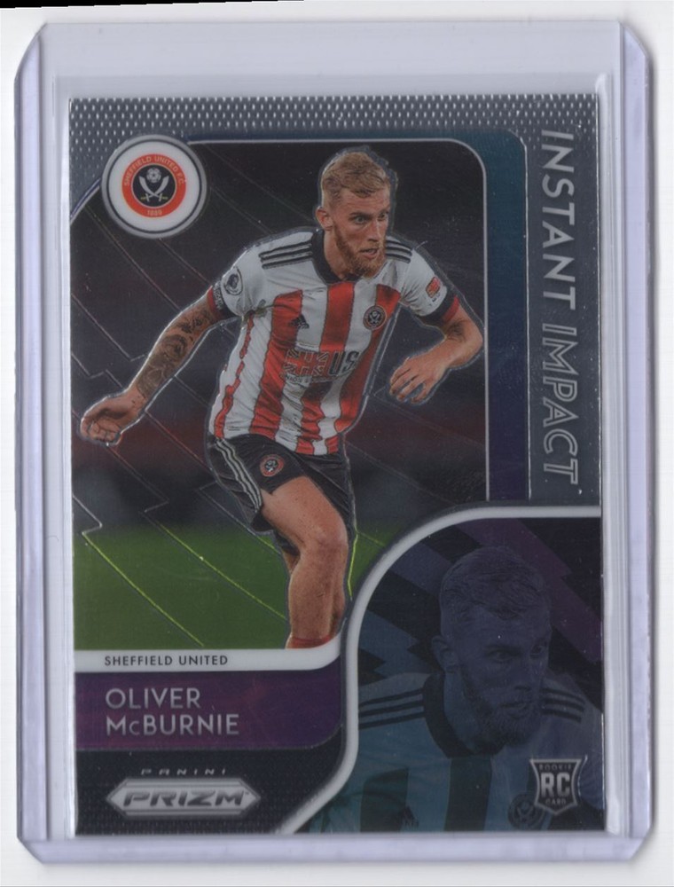 2020 Panini Prizm Premier League Oliver McBurnie Sheffield United Instant Impact Card