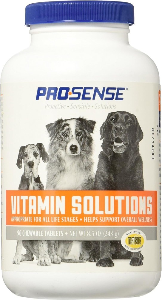 Dog Multi Vitamins Supplement Support Overall Wellness All Stages, 90 Chewables