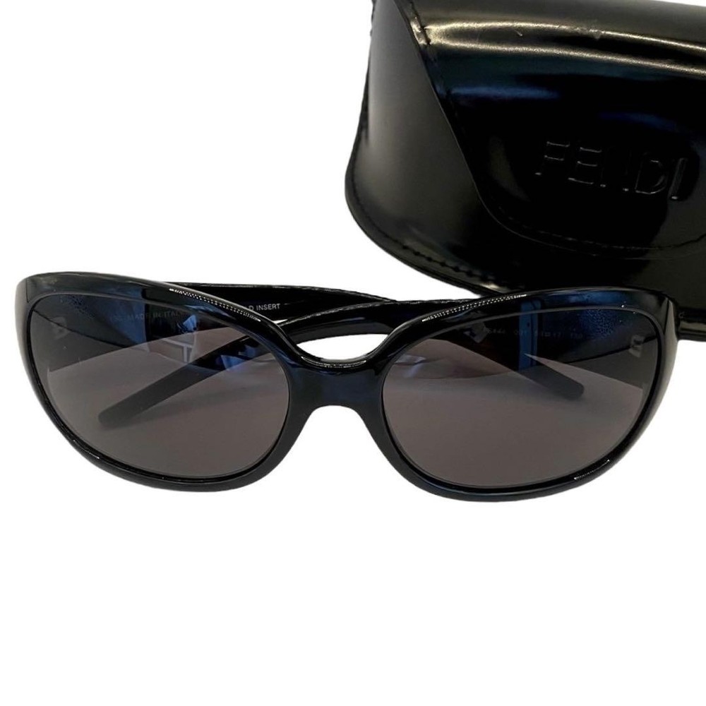 Fendi Zucca Sunglasses FS444 001 Black Frame Lenses Near New 58mm