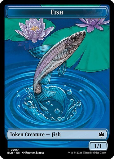 Fish | Rabbit Double Sided Token [Bloomburrow] MTG