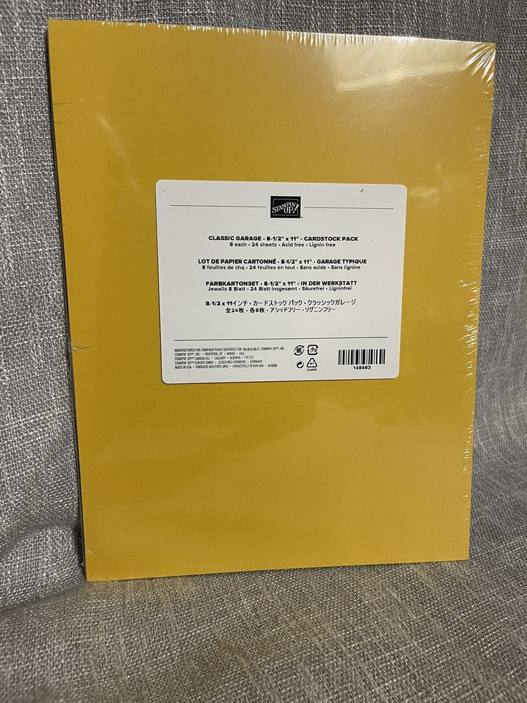 Stampin Up Paper CARDSTOCK 8.5 x 11 NEW SEALED 24 sheets CLASSIC GARAGE