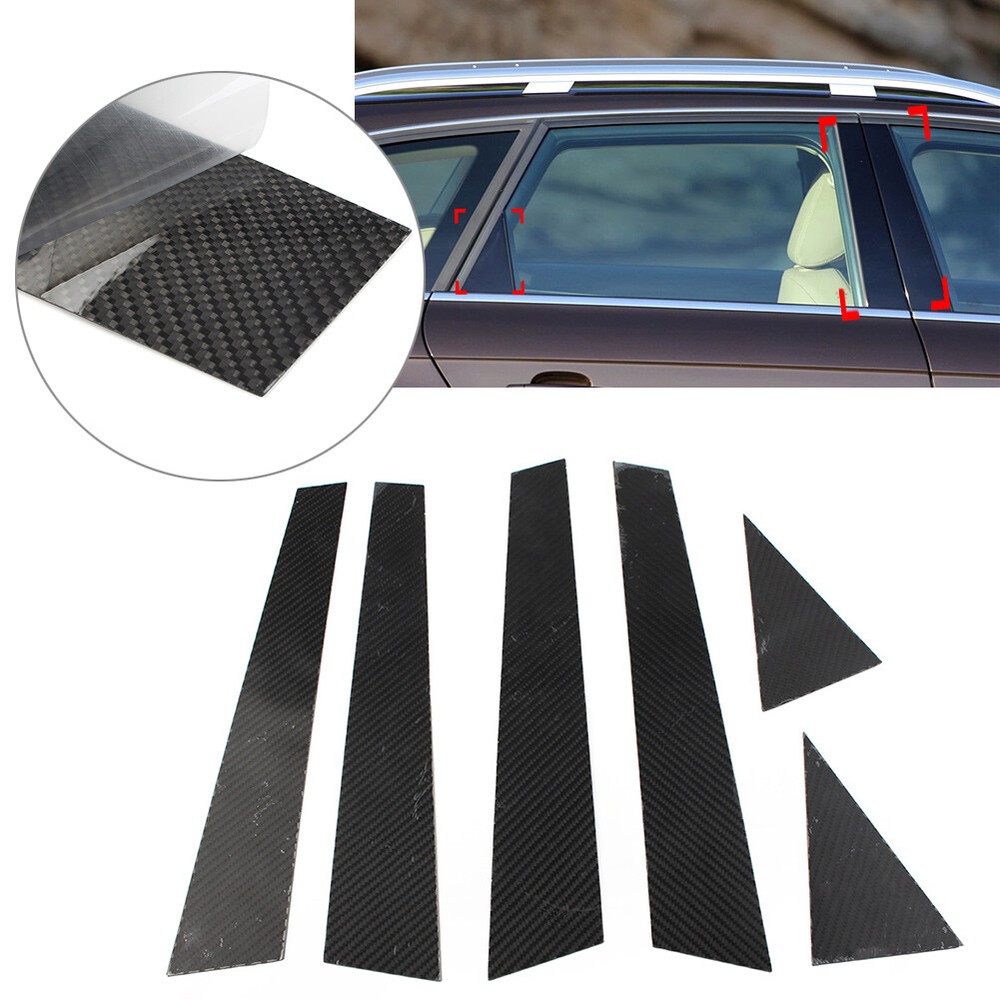 6x Exterior Door Window B Pillar Post Cover Trim For Audi A4 B8 2009-2016 US