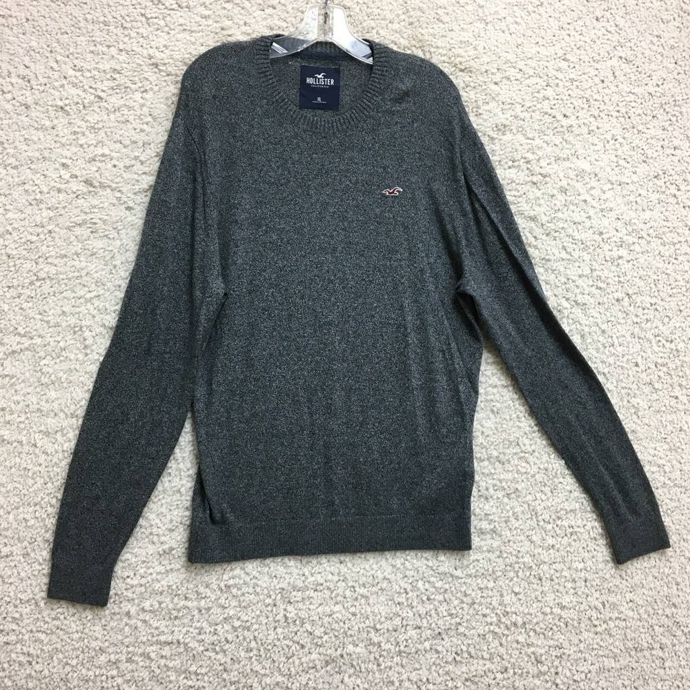 Hollister Sweater Extra Large Adult Gray Crewneck Knit Pullover Casual Womens XL