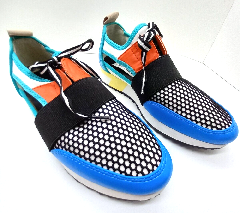Steve Madden Women Artic/Arct  Sneakers Size 6M Blue-Red-Black