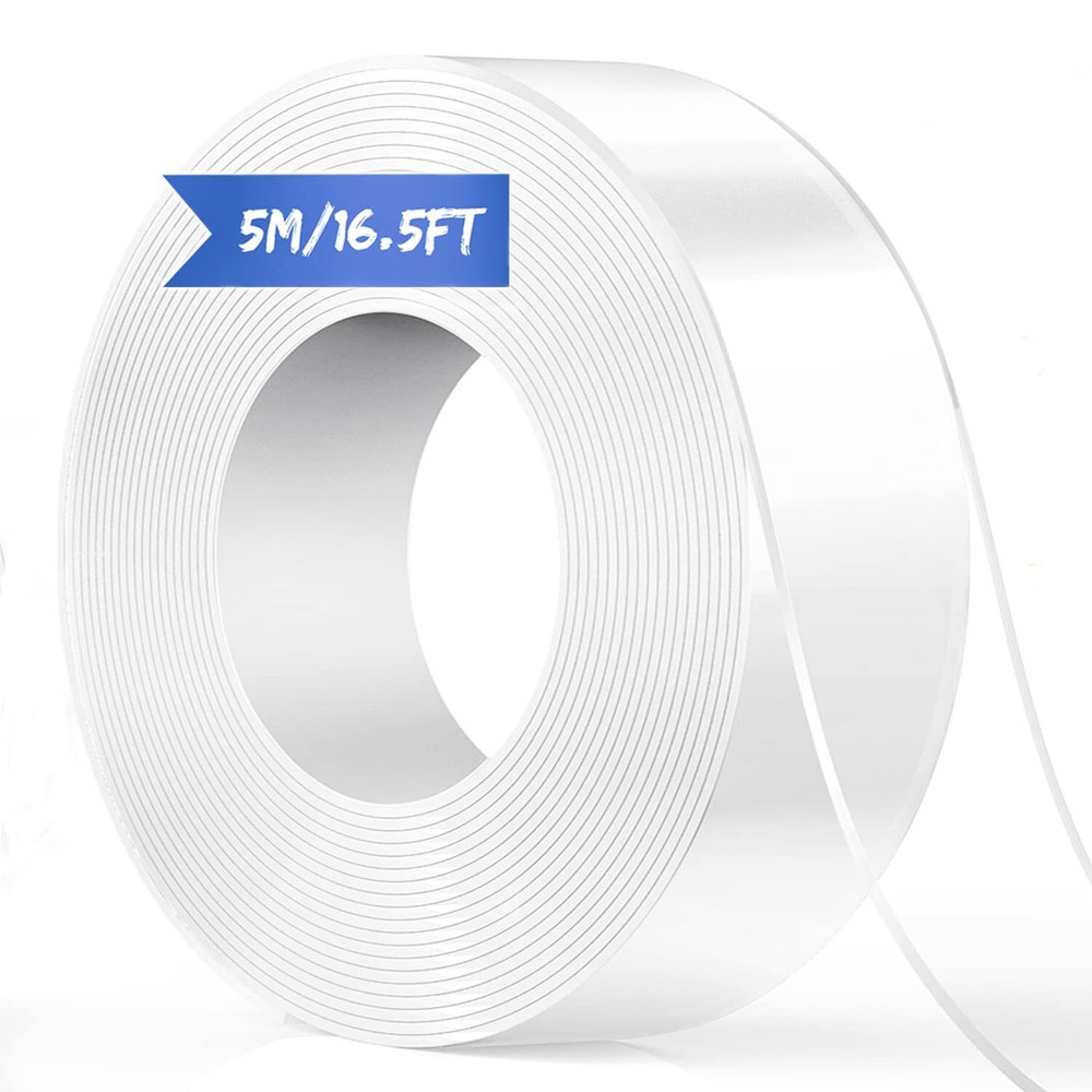 Upgaded Double Sided Nano Tape.Tough&Clear Double-Sided Adhesive Tape,Heavy D...