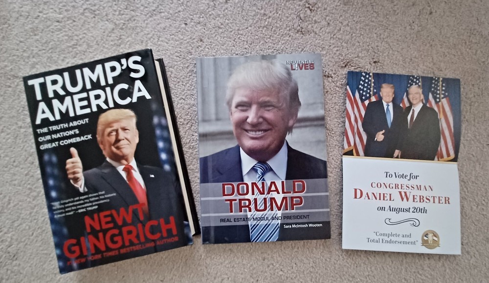Set of Two Donald Trump Books - Trump's America by Newt Gingrich Mint Condition