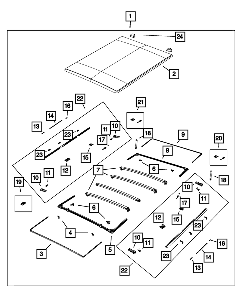 Genuine Mopar Tonneau Cover Kit 68372176aa