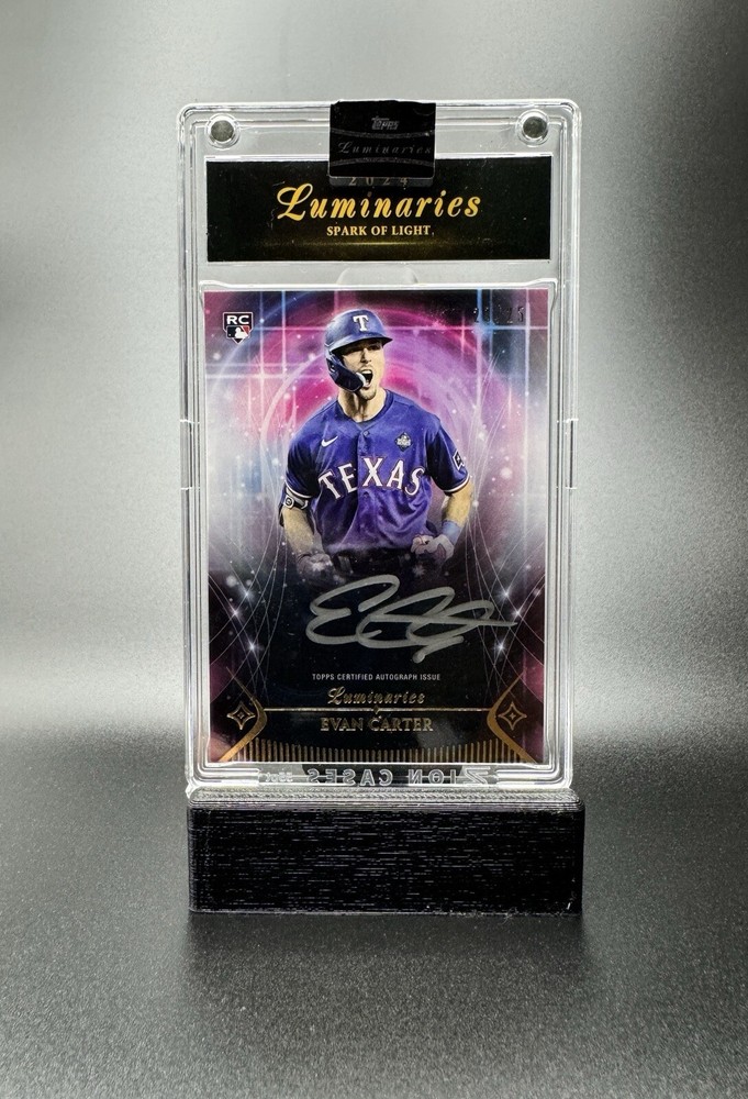 🔥 2024 Topps Luminaries Spark of Light Evan Carter #23/25 *Silver Ink* RC