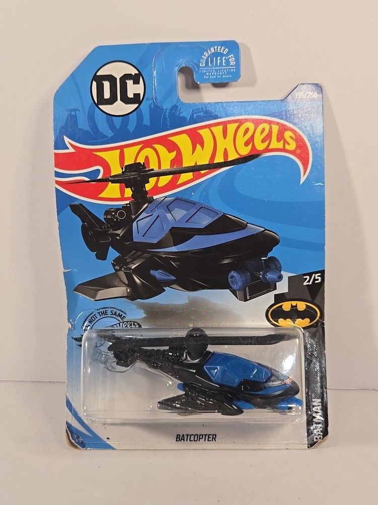 2020 HOT WHEELS BATMAN BLACK BATCOPTER, BATMAN SERIES #2/5, HW #195, VHTF
