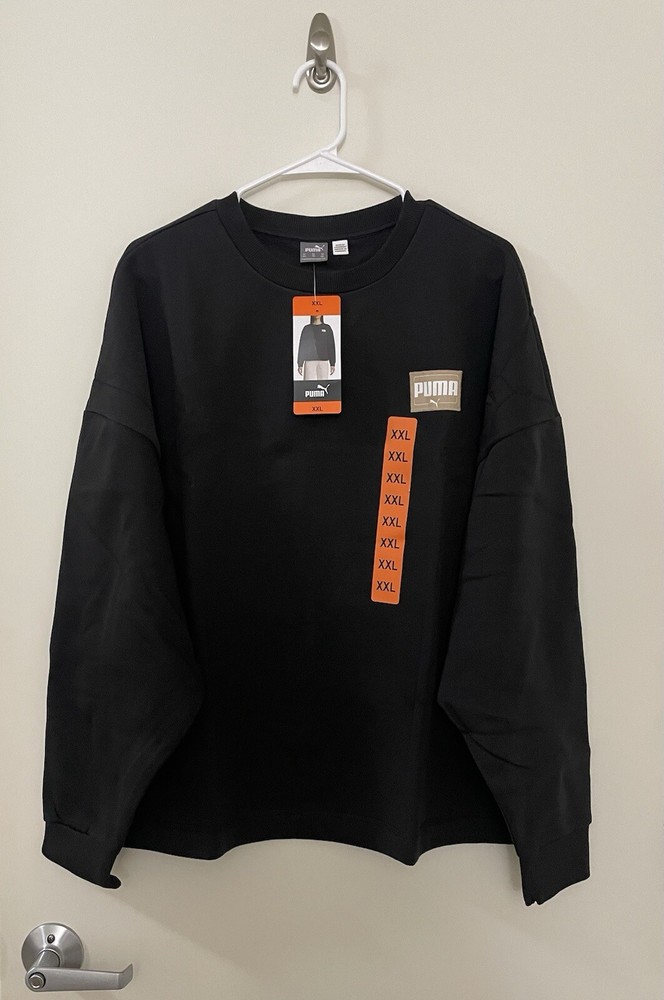 Puma Women’s Crewneck Fleece Top Women’s XXL Black New