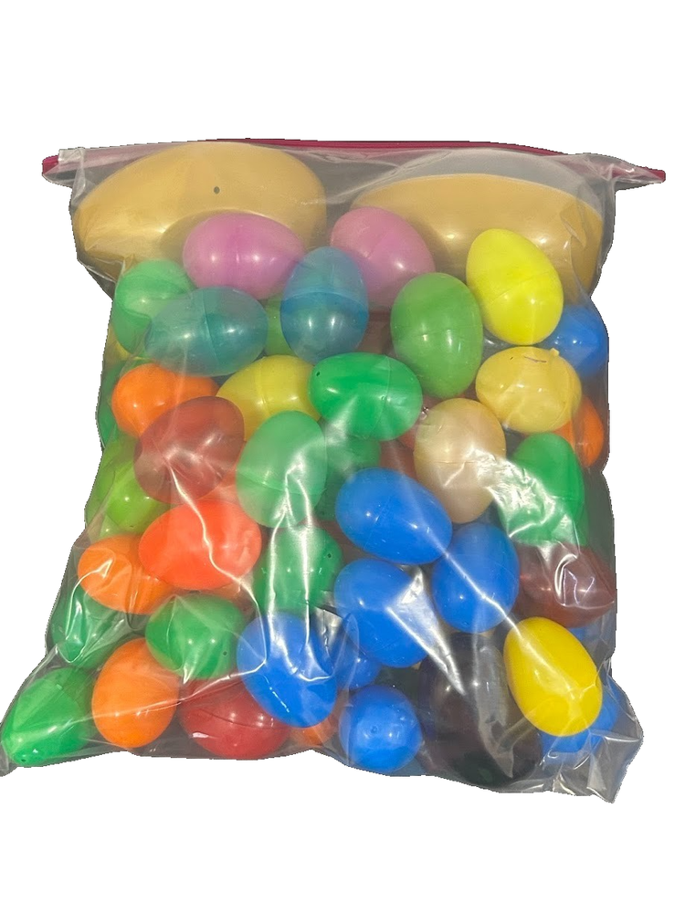 Easter Eggs Varied Colors Size Plastic Empty Bundle Lot