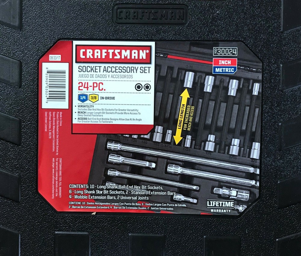 Craftsman 24-Piece Reach and Access Socket Set Model 9-30024 New