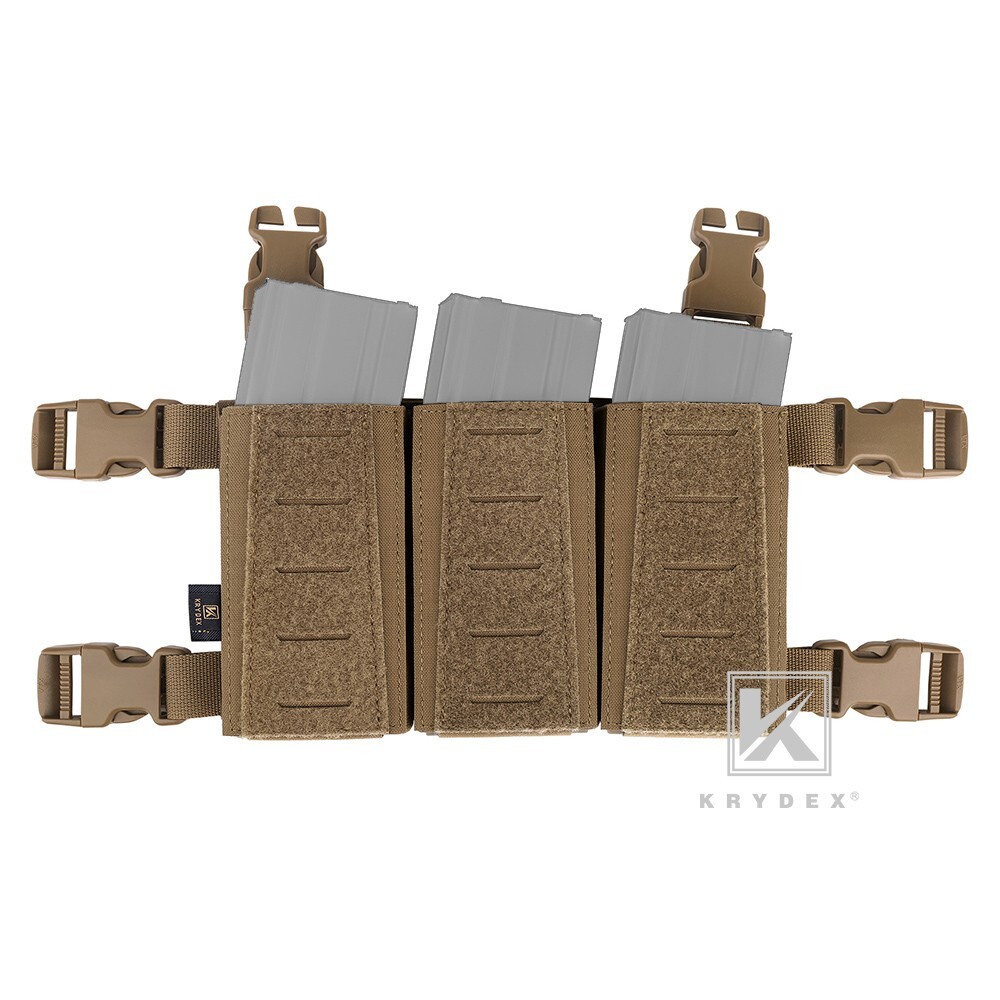 KRYDEX Tactical Triple 556 Magazine Pouch with Kydex Insert in Coyote