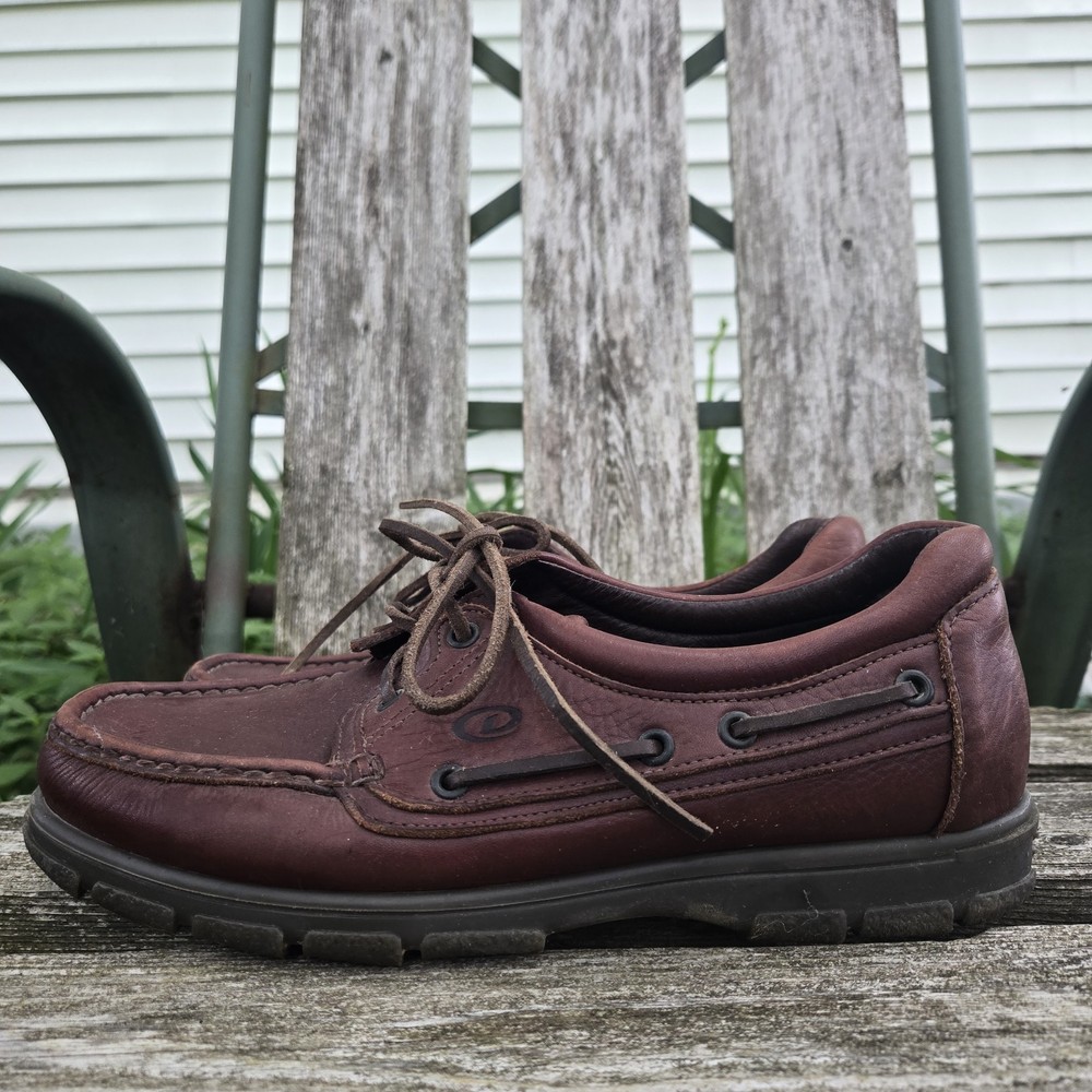 Dexter Mens Navigator Boat Shoe Brown Moc Toe Slip On Size 9.5 Wide