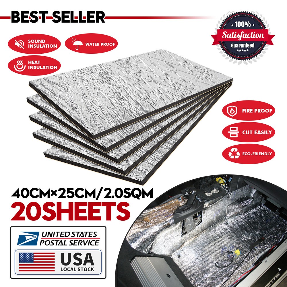 Sound Deadener Mat for Automotive Noise Heat Shield Insulation Rubber Foam Firewall