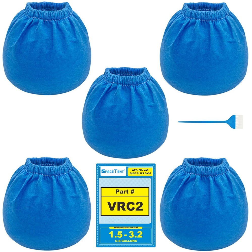 SpaceTent 5-Pack VRC2 Vacuum Filters Compatible with Armor All 2.5 Gal & Vacmaster 1 Gallon Vacuums