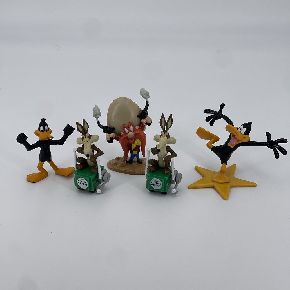 Warner Brothers Applause Looney Tunes 5 Figure PVC Lot Golf Theme Acme Vintage