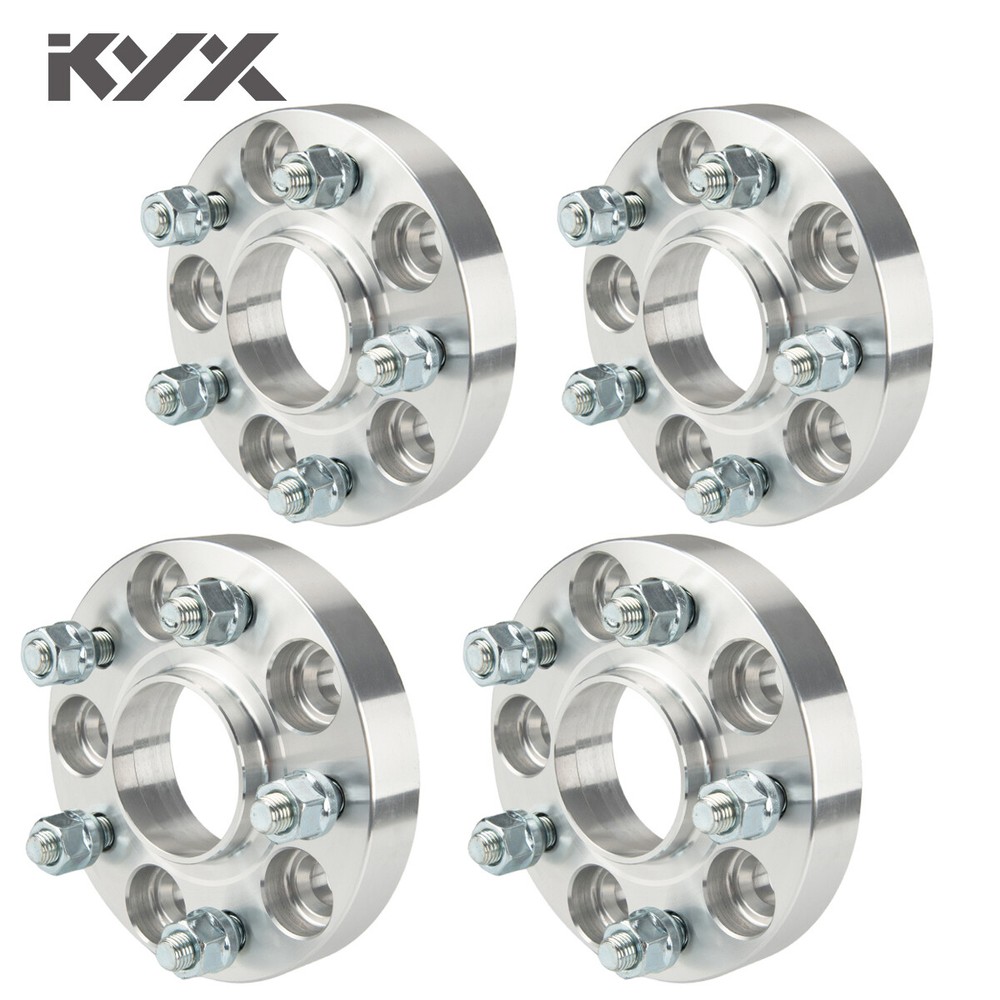 4Pcs 25mm 5x4.5 5x114.3 Hubcentric Wheel Spacers M12x1.5 64.1mm For Honda Acura