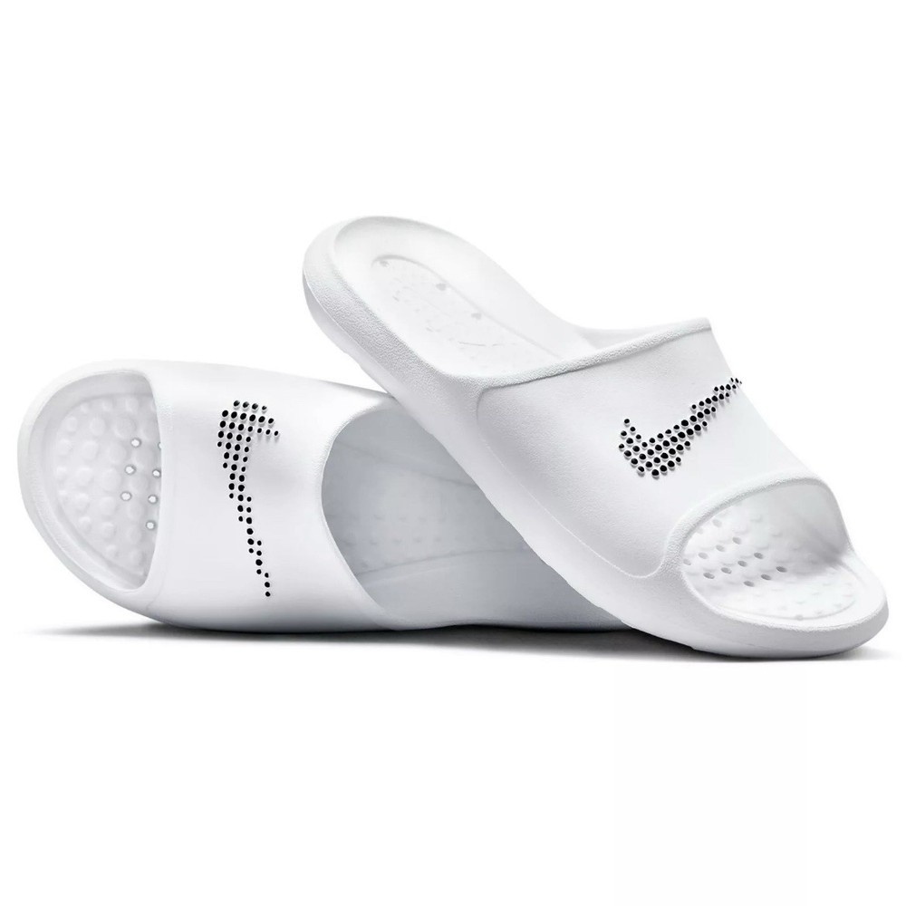 Nike Victori One Slides Sandals White Black Mens Size 9 NWB CZ5478-100